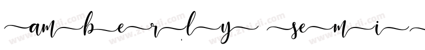 Amberly SemiBold字体转换